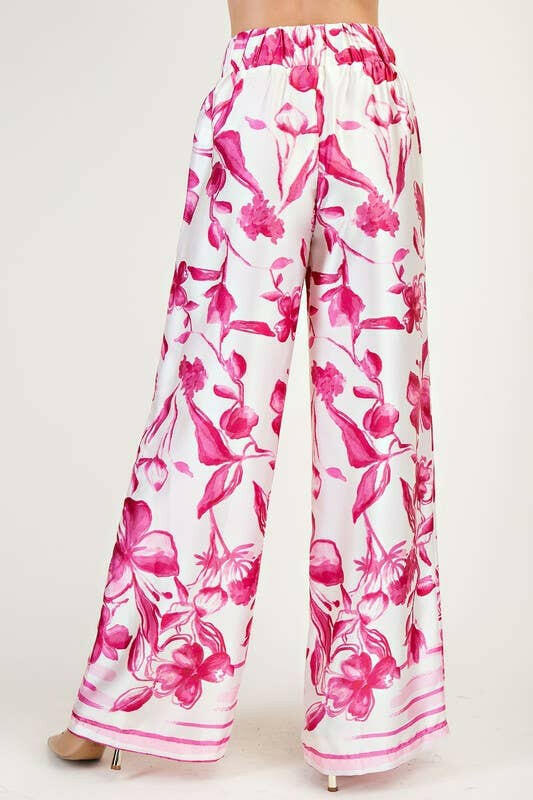 Resort Ready Printed Wide-Leg Pants