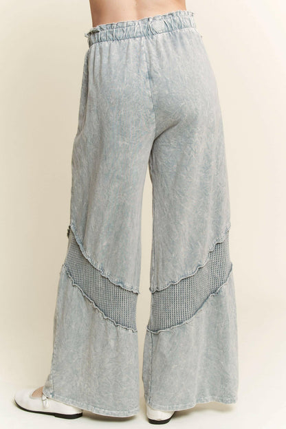 Mineral Wash Waffle pocket Wide Leg Pants