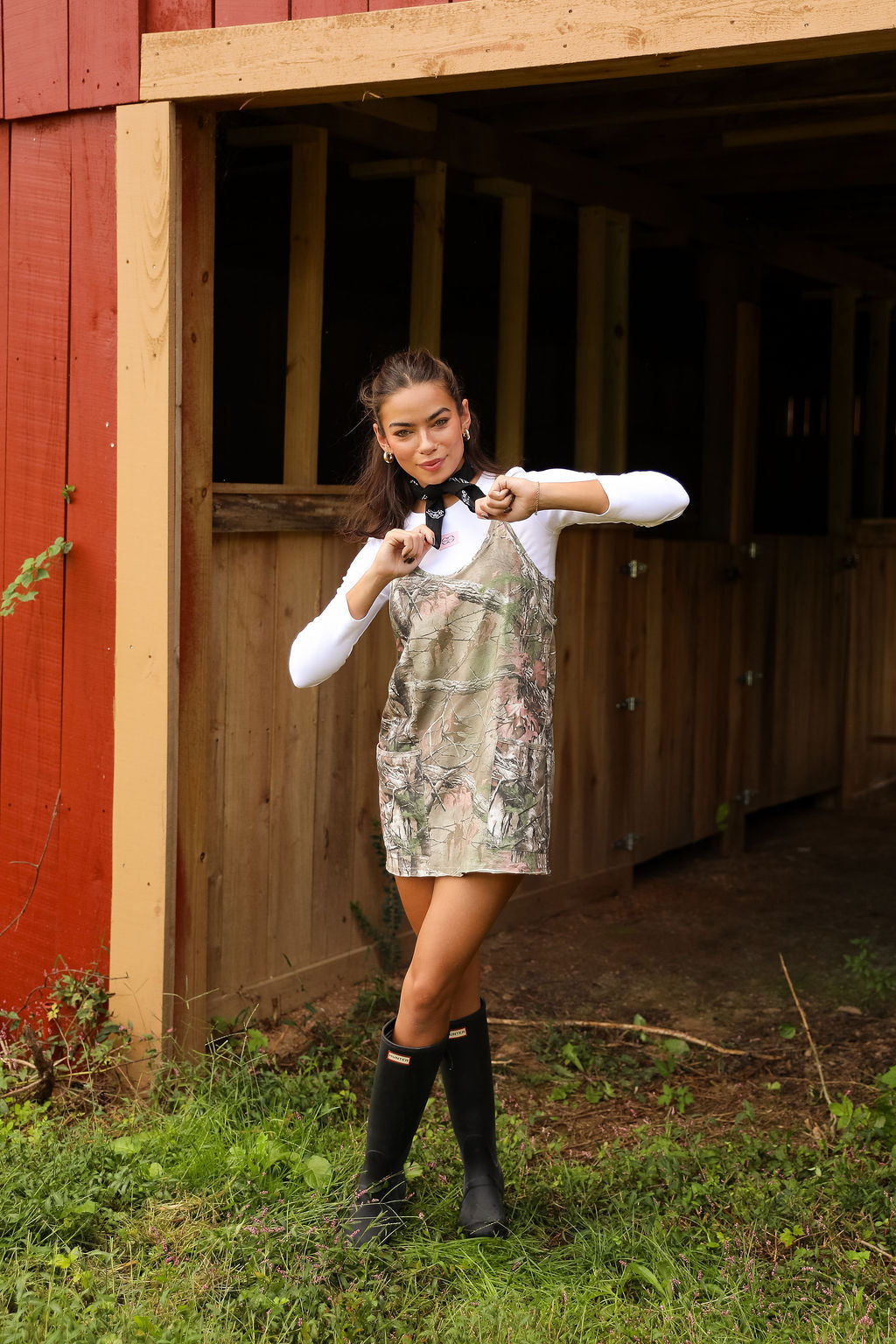 Camo Mini Dress Romper -Camo