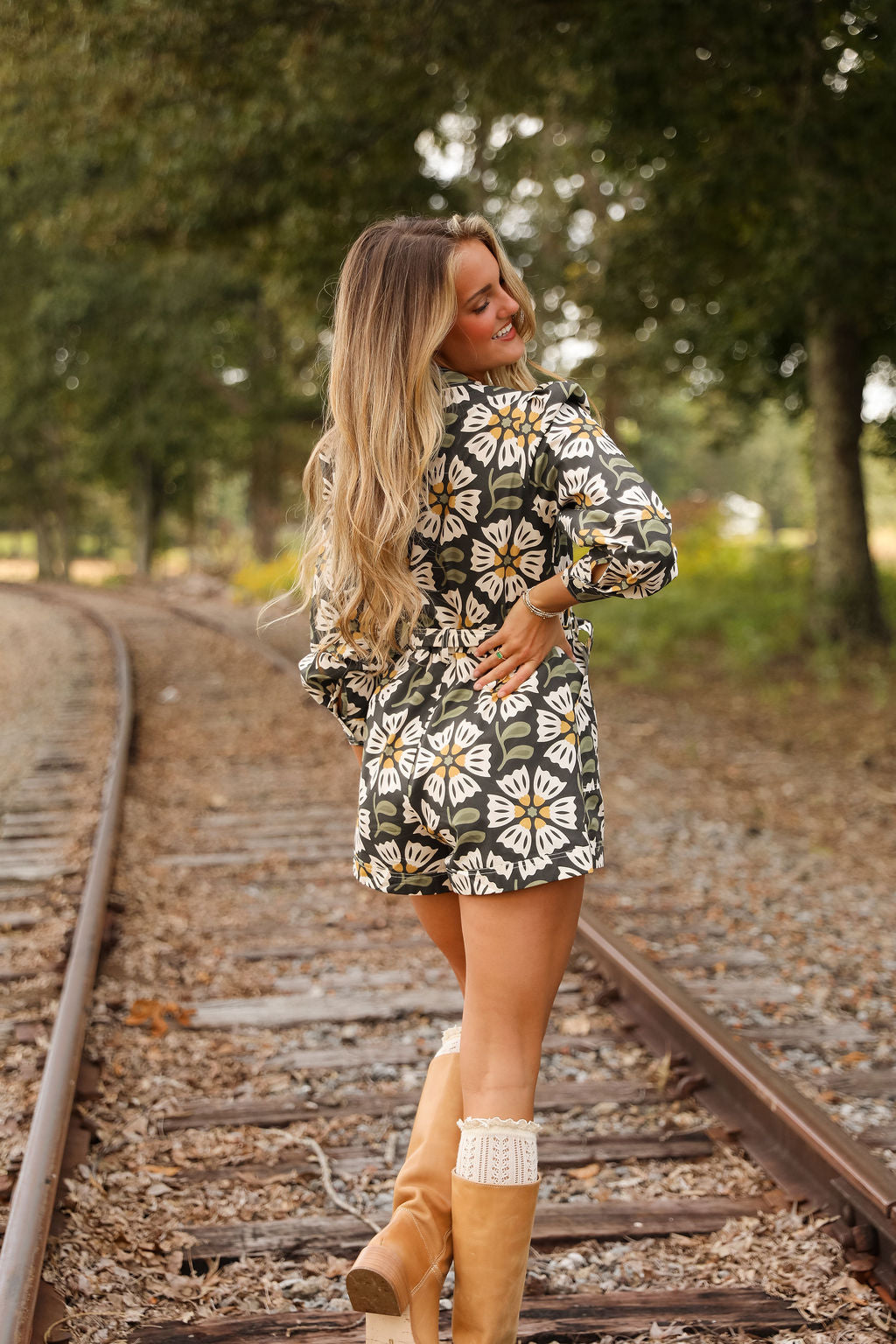 Felton Romper - Olive Floral