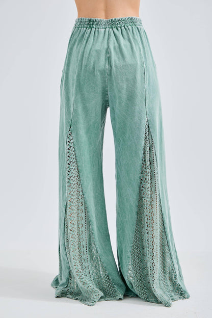 Boho Breeze Lace Flare Pants