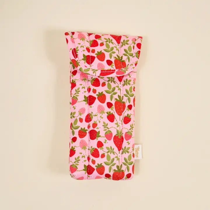 Strawberry Fields Puffy Sunglasses Case