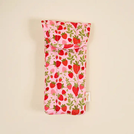 Strawberry Fields Puffy Sunglasses Case