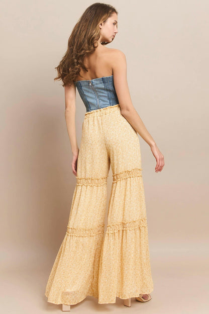 Sunset Stroll Floral Palazzo Pants
