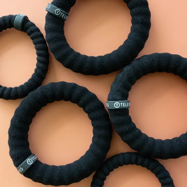 Small Nylon Hair Ties (Jet Black)