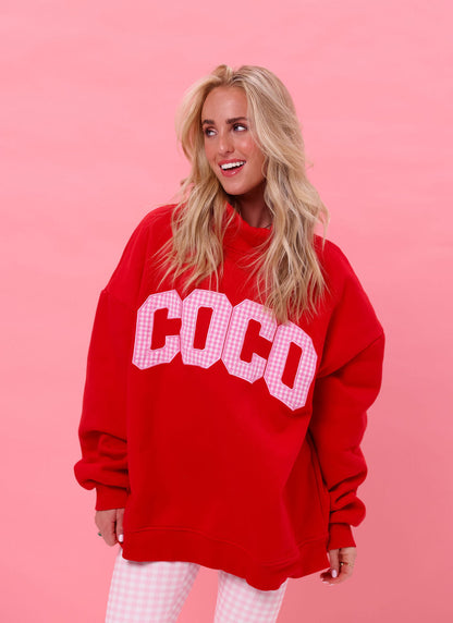 Coco Mockneck - Cherry Gingham