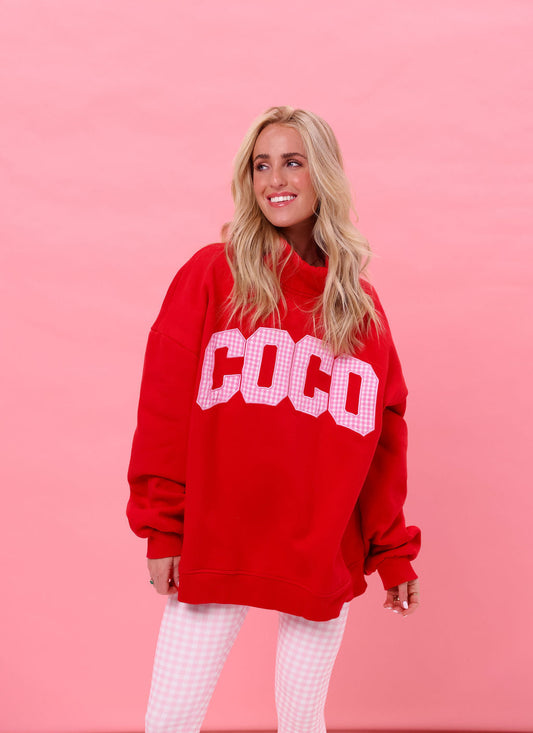 Coco Mockneck - Cherry Gingham