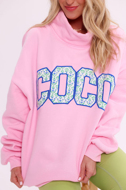 Coco Mockneck - Pink Floral