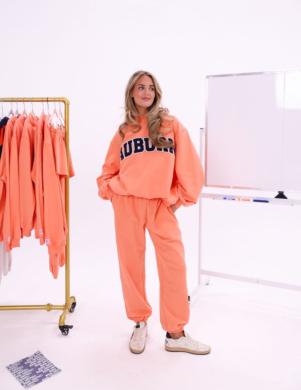 Cuffed Leg Sweatpants - Orange