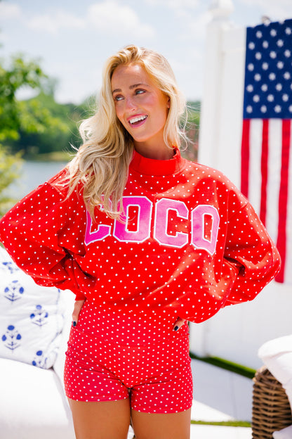 Coco Mockneck - Dockside Polka Dot PREORDER