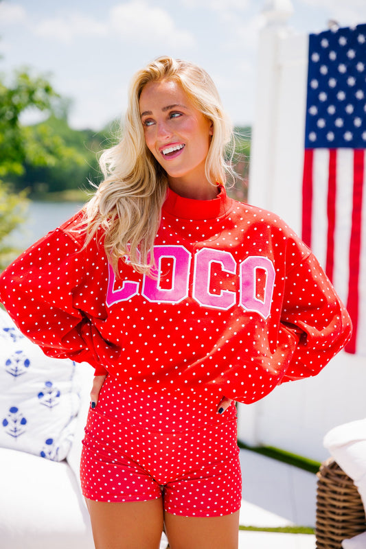 Coco Mockneck - Dockside Polka Dot PREORDER