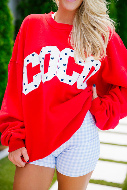 Coco Sweatshirt - Navy Hearts