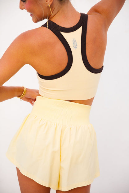 Go To Colorblock Bra - Sunlit Yellow Combo FREE PEOPLE