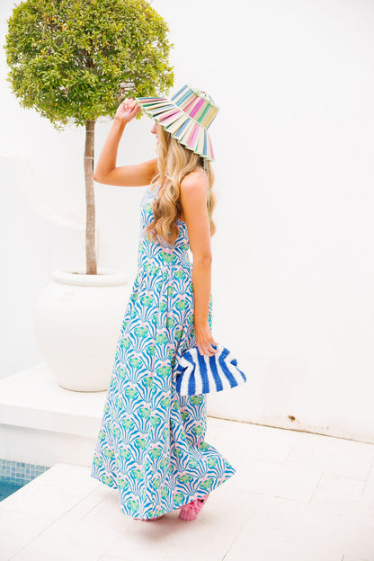 Libby Dress - Blue Palm