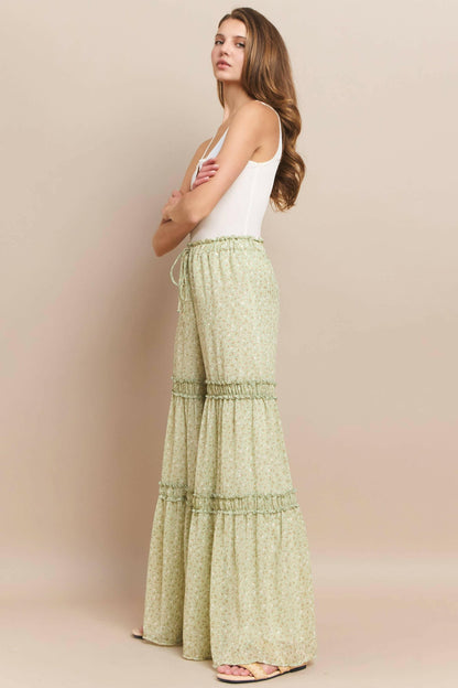 Sunset Stroll Floral Palazzo Pants