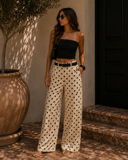 Dotty Days Wide Leg Pants
