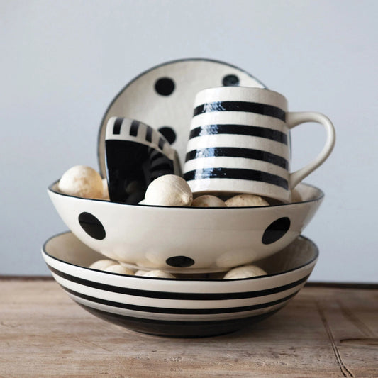Striped Stoneware Mug