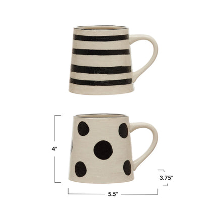 Striped Stoneware Mug