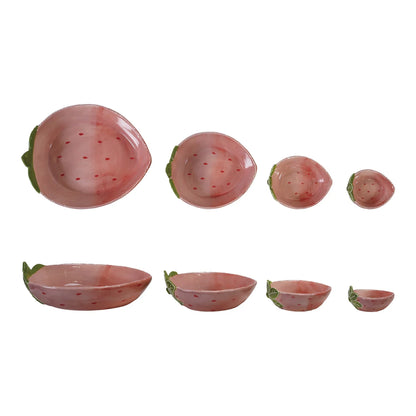 Strawberry Stoneware Nesting Bowls