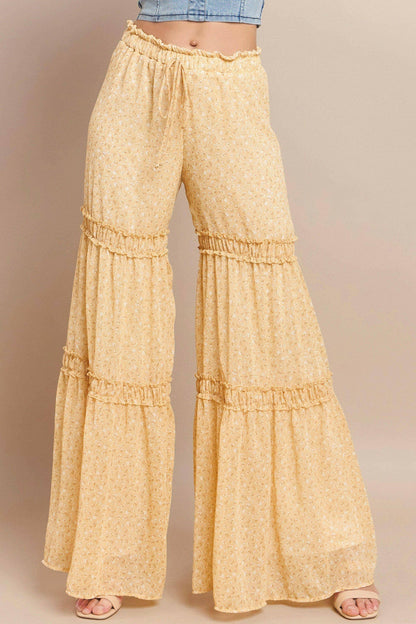 Sunset Stroll Floral Palazzo Pants