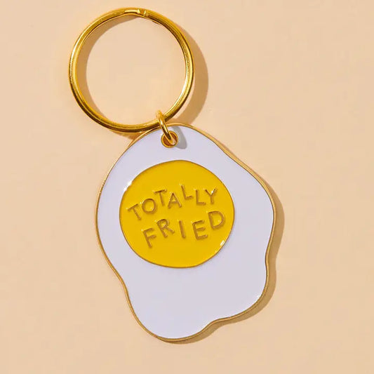 Totally Fried Egg Keychain