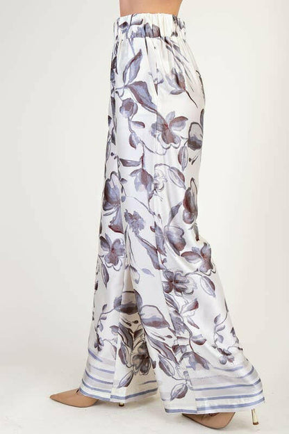 Resort Ready Printed Wide-Leg Pants