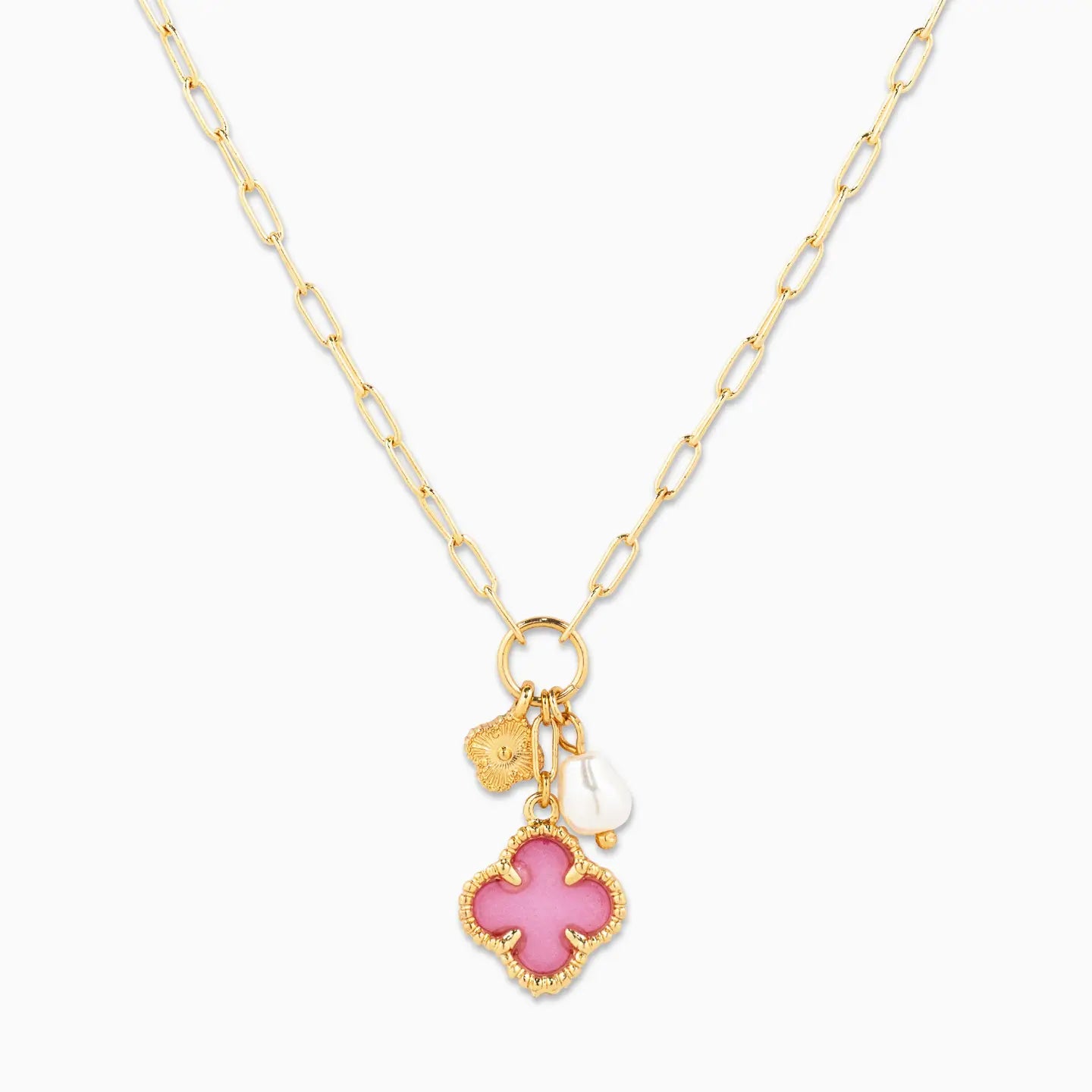 Clover Triple Charm Necklace