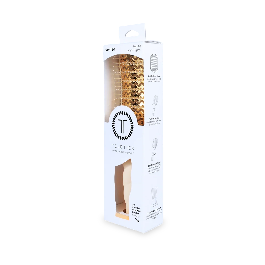 Vented Hair Brush (Tan)