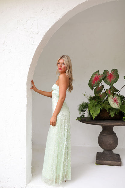 Alex Sequin Dress - Mint