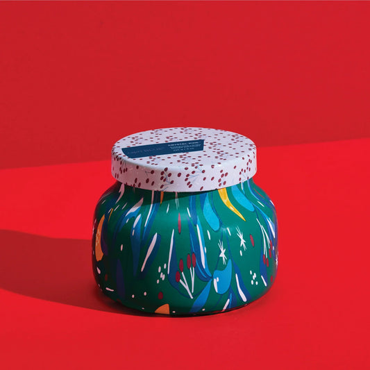 Volcano Holiday Pattern Petite Candle