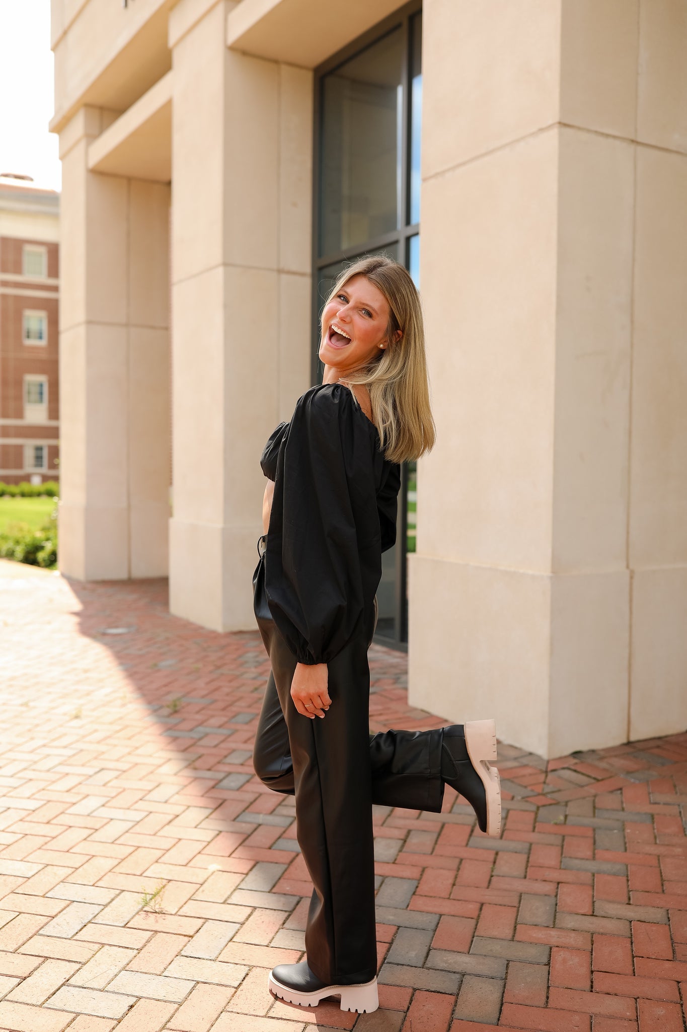 Black Jack Leather Pant  - Black