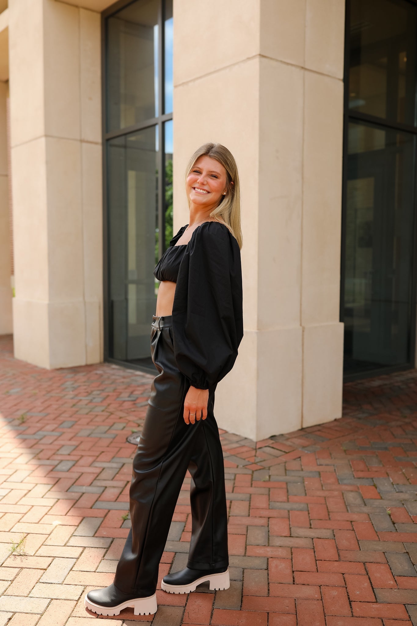 Black Jack Leather Pant  - Black
