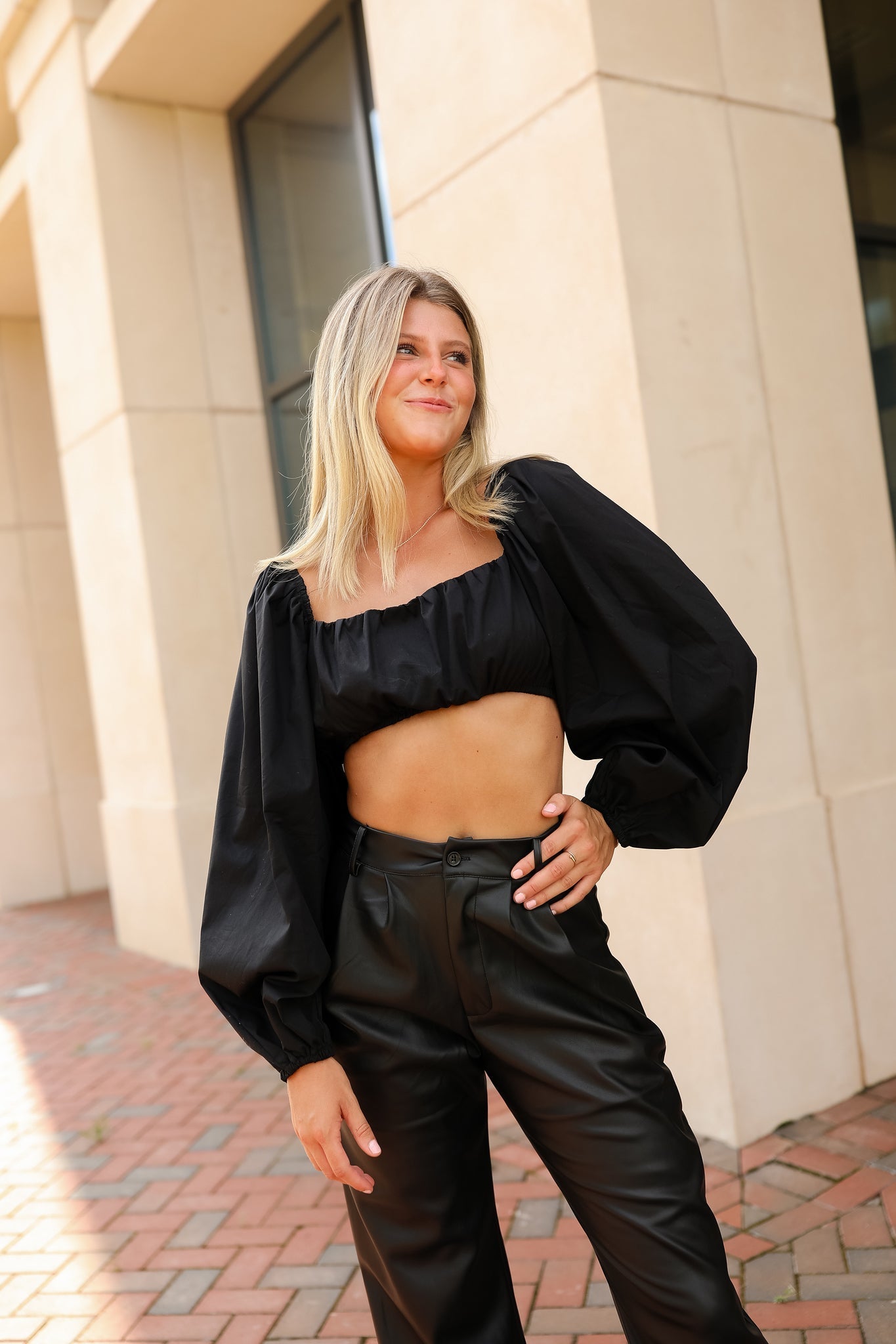 Black Jack Leather Pant  - Black