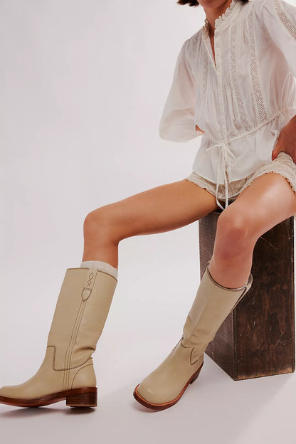 Blaze Pull-On Boots - Parchment FREE PEOPLE