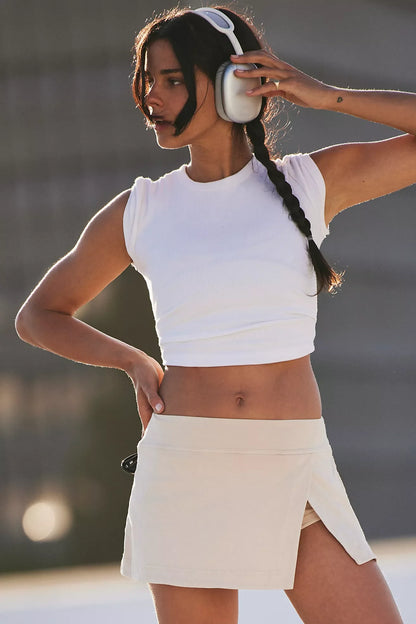 Hot Shot Mini Skort - Cappuccino FREE PEOPLE