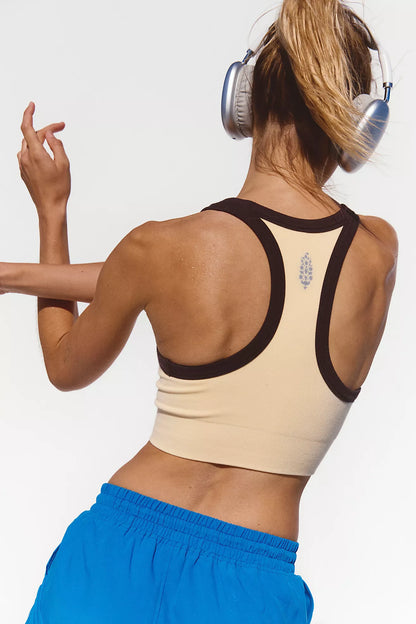 Go To Colorblock Bra - Sunlit Yellow Combo FREE PEOPLE