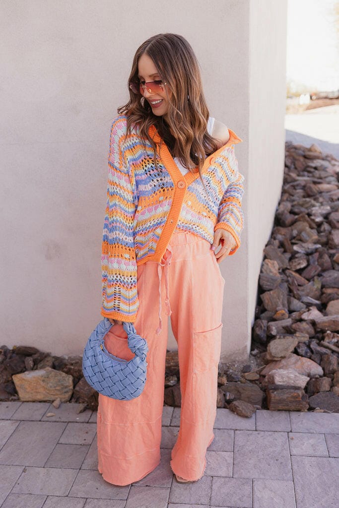 Seaside Breeze Mineral Wash Wide Leg Cropped Pants