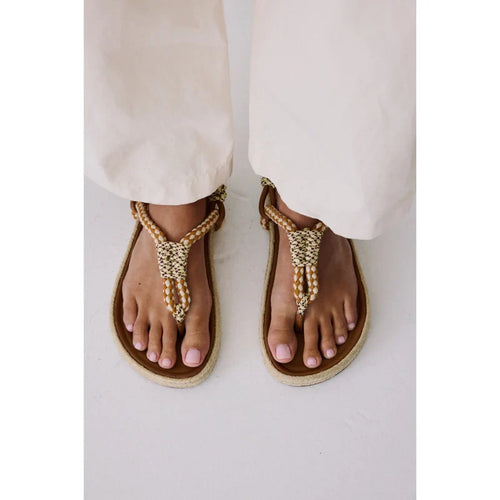Celia Thong Sandal - Tan Multi
