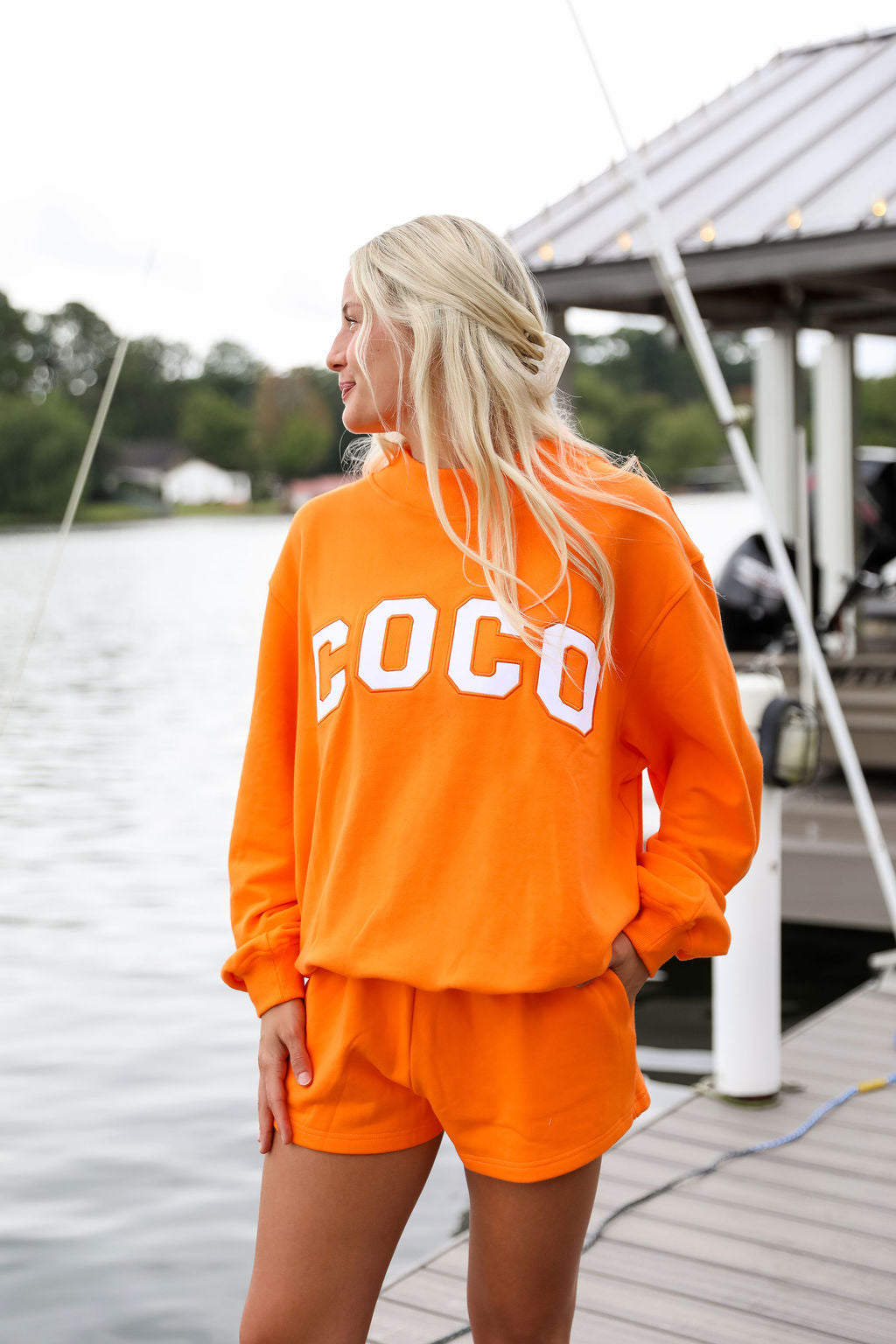 COCO Mockneck Sweatshirt - Tangerine