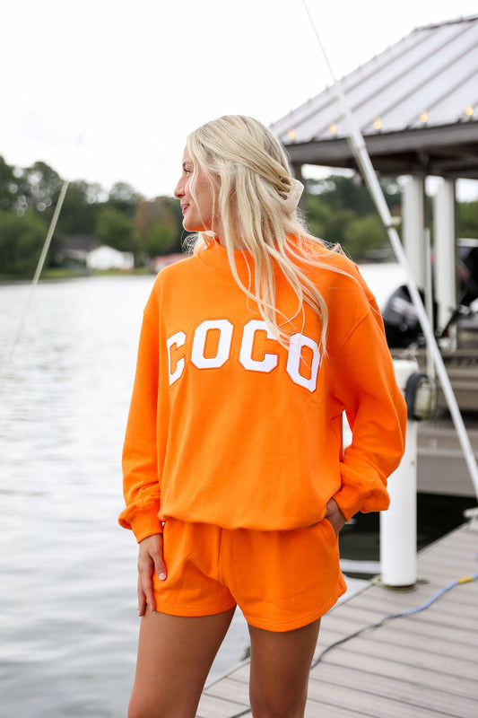 COCO Mockneck Sweatshirt - Tangerine