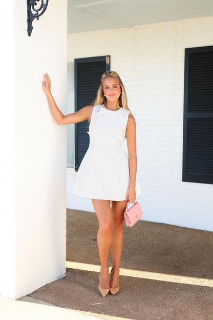 Elizabeth Bow Mini - White