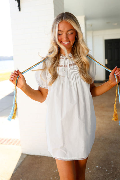 Henry Mini Dress - White