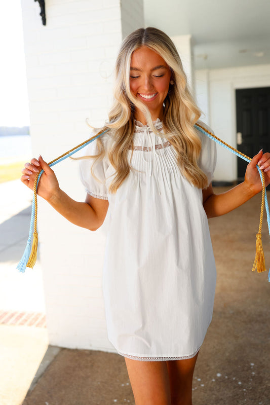 Henry Mini Dress - White