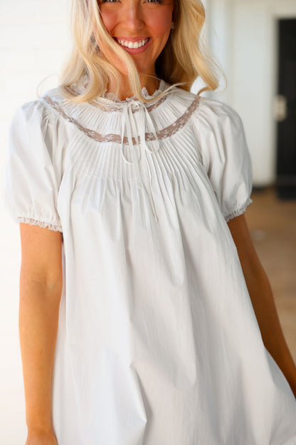 Henry Mini Dress - White