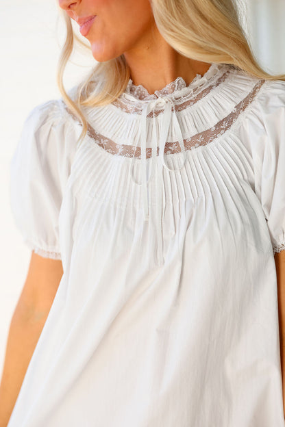Henry Mini Dress - White