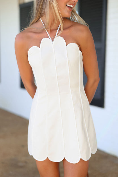 Beck Mini Dress - Ivory cream