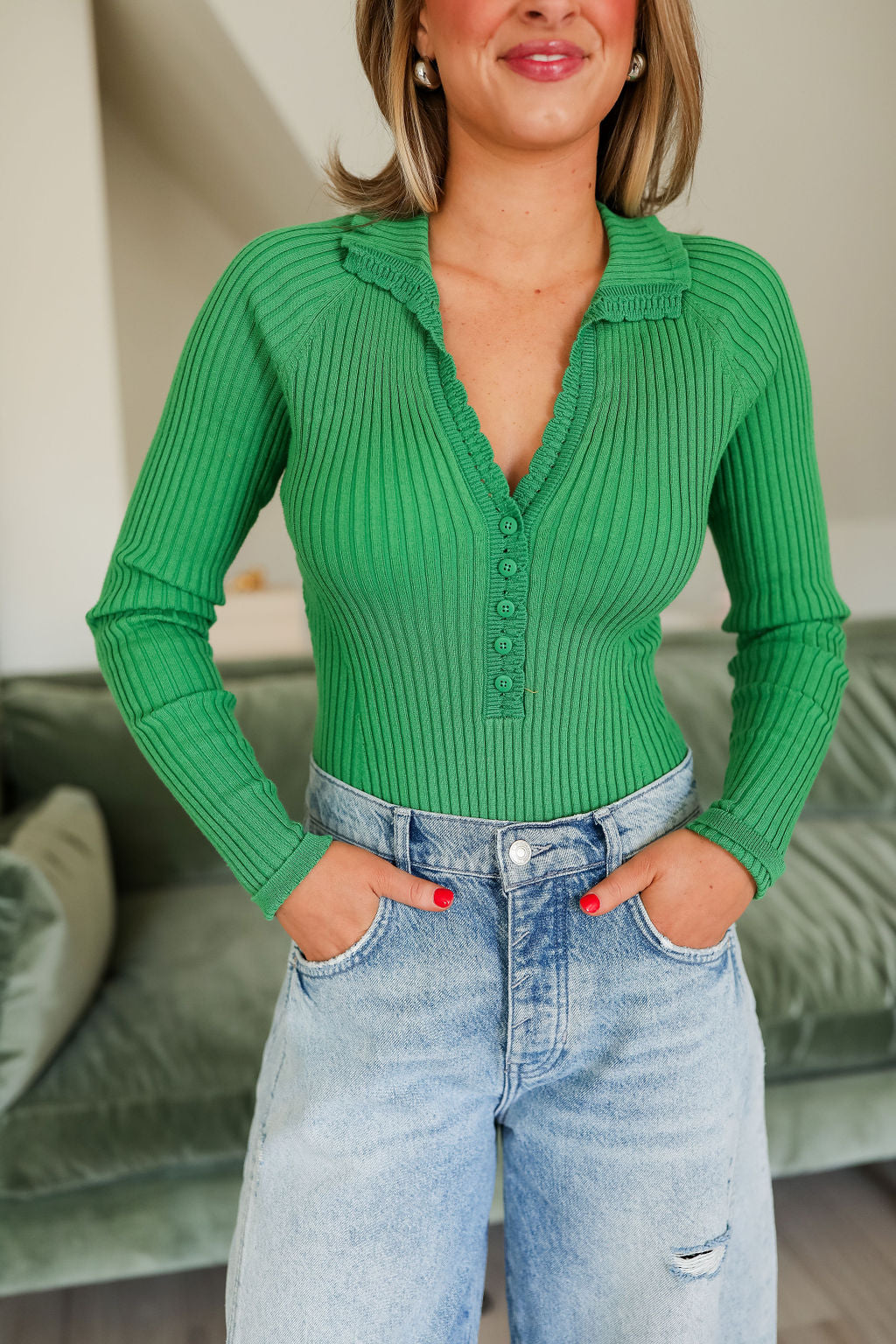 Good Luck Mid-Rise Barrel Jeans - Barnyard Blue FREE PEOPLE