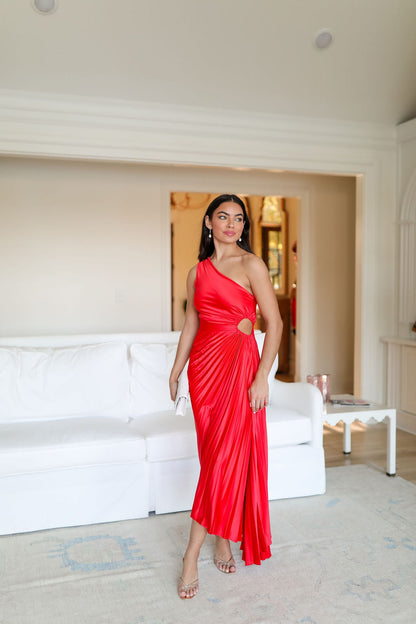 Dolled Up Maxi Dress - Blood Orange