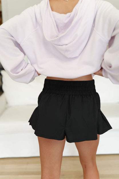 Get Your Flirt On Shorts - Black FREE PEOPLE