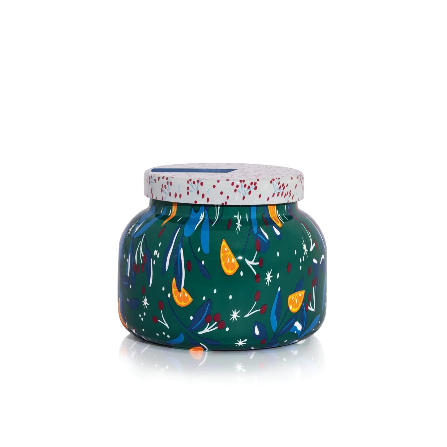 Volcano Holiday Pattern Jar Candle